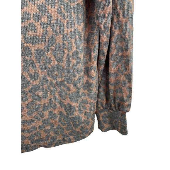 Beach Lunch Lounge Tanya Animal Print Pullover‎ Mock Neck Long Sleeve Size M - Picture 3 of 7